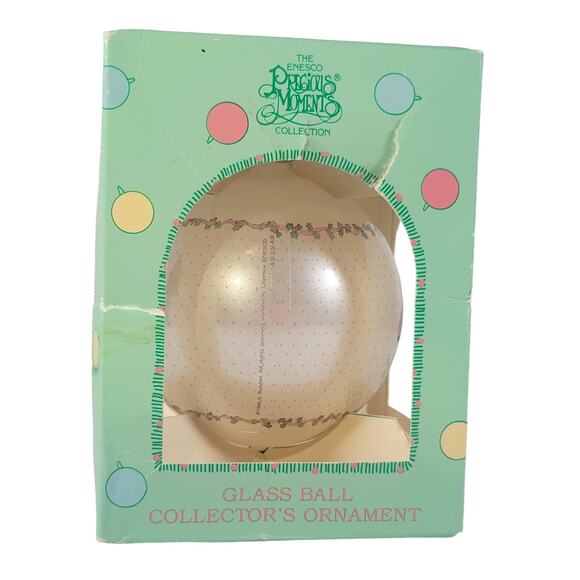 1988 Enesco Precious Moments "Peace to All" Christmas Ornament - Picture 6 of 14